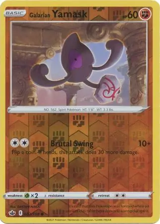 Galarian Yamask Reverse Holo