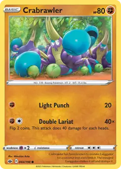 Crabrawler Pokemon card from Chilling Reign