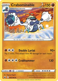 Crabominable Pokemon card from Chilling Reign