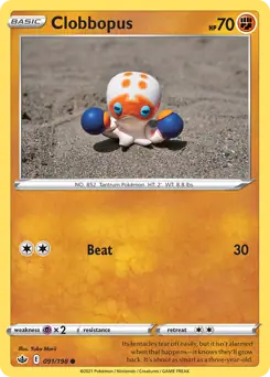 Clobbopus Pokemon card from Chilling Reign