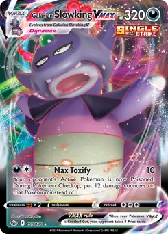 Galarian Slowking VMAX Pokemon card from Chilling Reign