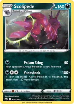 Scolipede Pokemon card from Chilling Reign