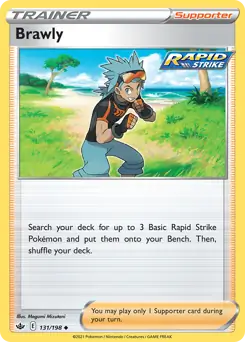Brawly Pokemon card from Chilling Reign