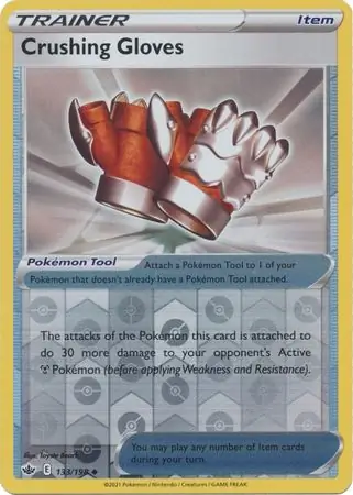 Crushing Gloves Reverse Holo Pokemon card from Chilling Reign