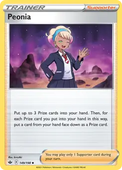 Peonia Pokemon card from Chilling Reign
