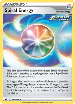Spiral Energy Pokemon card from Chilling Reign