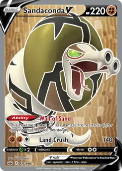 Sandaconda V Full Art Pokemon card from Chilling Reign