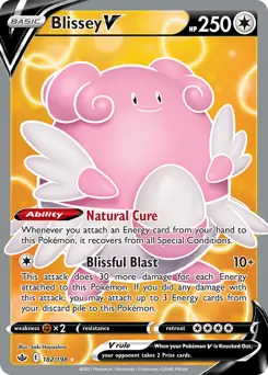 Blissey V Full Art Pokemon card from Chilling Reign