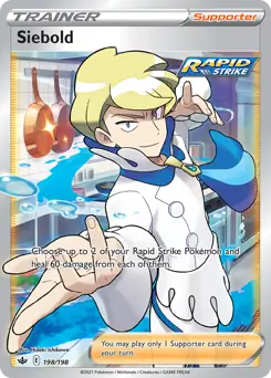 Siebold Full Art Pokemon card from Chilling Reign
