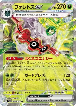 Forretress ex Pokemon card from Clay Burst