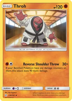Throh Pokemon card from Cosmic Eclipse