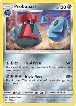 Probopass Pokemon card from Cosmic Eclipse