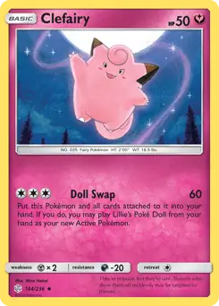Clefairy Pokemon card from Cosmic Eclipse