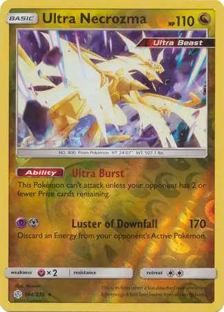 Ultra Necrozma Reverse Holo Pokemon card from Cosmic Eclipse