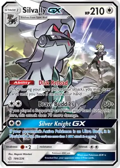 Silvally GX Pokemon card from Cosmic Eclipse