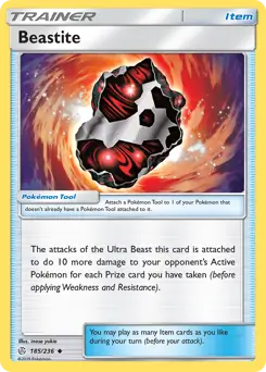 Beastite Pokemon card from Cosmic Eclipse