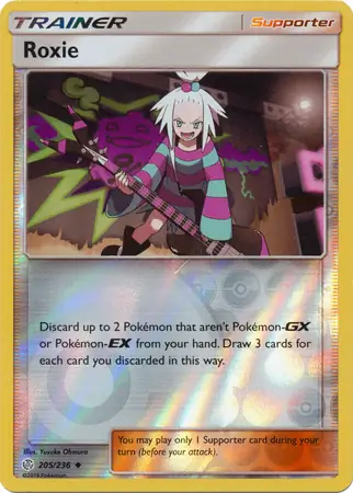 Roxie Reverse Holo Pokemon card from Cosmic Eclipse