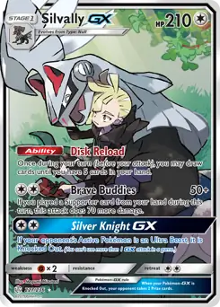 Full Art Silvally GX Pokemon card from Cosmic Eclipse