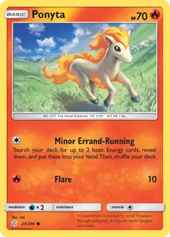 Ponyta Pokemon card from Cosmic Eclipse