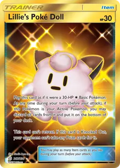 Lillie's Poke Doll Secret Pokemon card from Cosmic Eclipse
