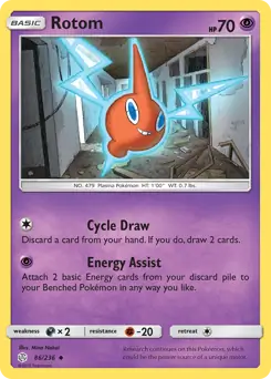 Rotom Pokemon card from Cosmic Eclipse