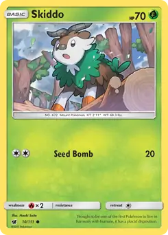 Skiddo Pokemon card from Crimson Invasion