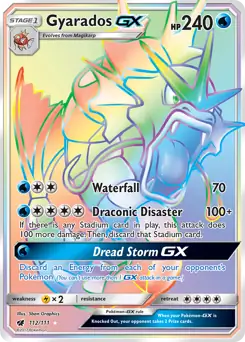 Gyarados GX Secret Pokemon card from Crimson Invasion