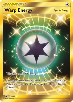 Warp Energy Secret Pokemon card from Crimson Invasion