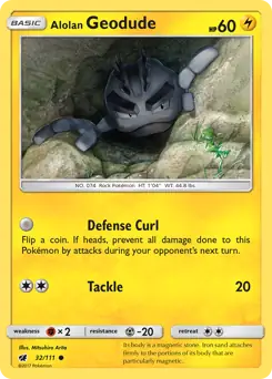 Alolan Geodude Pokemon card from Crimson Invasion