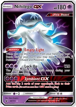 Nihilego GX Pokemon card from Crimson Invasion