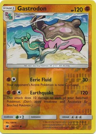 Gastrodon Reverse Holo Pokemon card from Crimson Invasion
