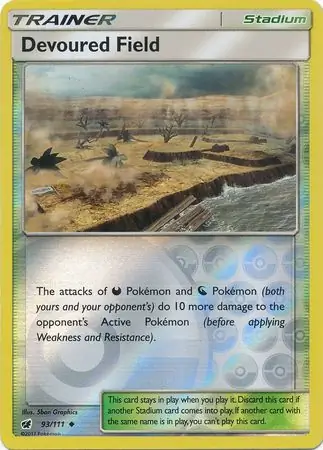 Devoured Field Reverse Holo Pokemon card from Crimson Invasion