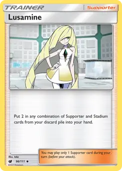 Lusamine Pokemon card from Crimson Invasion