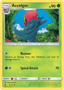 Accelgor Pokemon card from Crimson Invasion