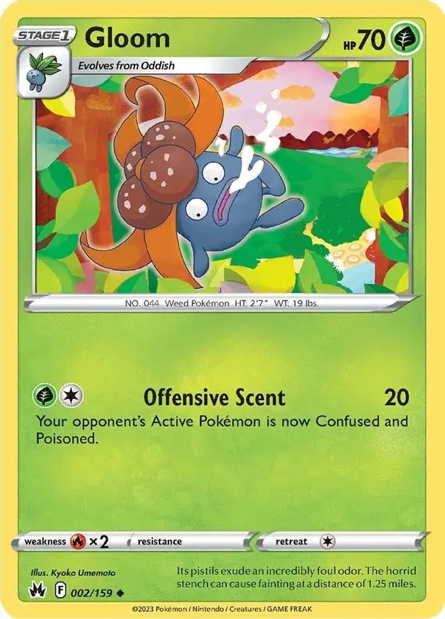 Gloom Pokemon card from Crown Zenith
