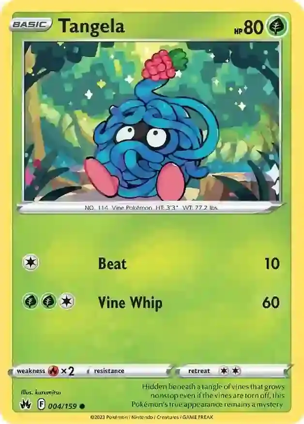 Tangela Pokemon card from Crown Zenith
