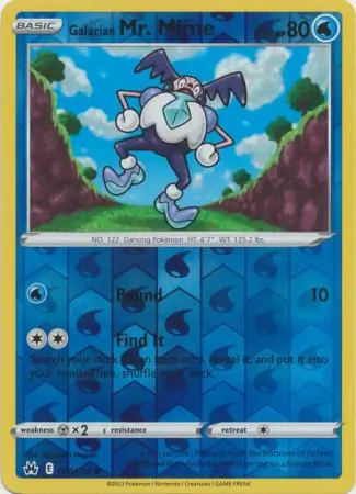 Galarian Mr. Mime Reverse Holo