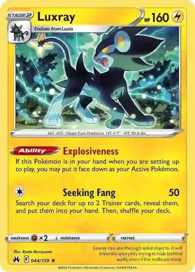 Luxray Pokemon card from Crown Zenith