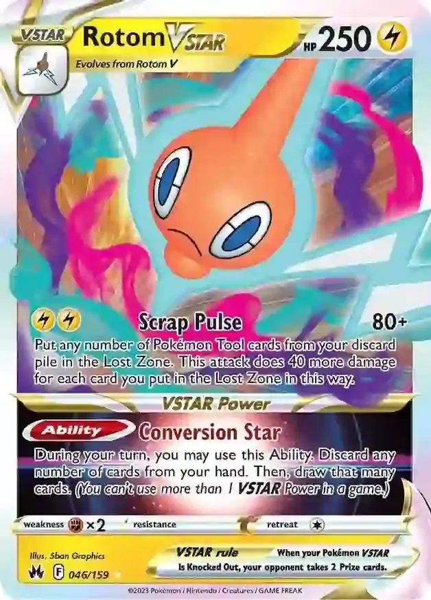 Rotom VSTAR Pokemon card from Crown Zenith