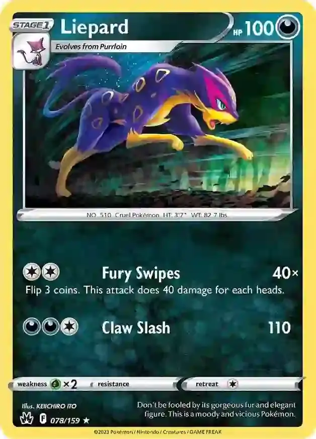 Liepard Pokemon card from Crown Zenith