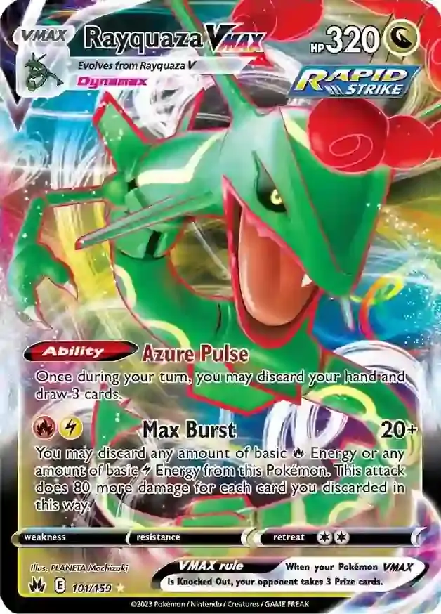 Rayquaza VMAX Pokemon card from Crown Zenith