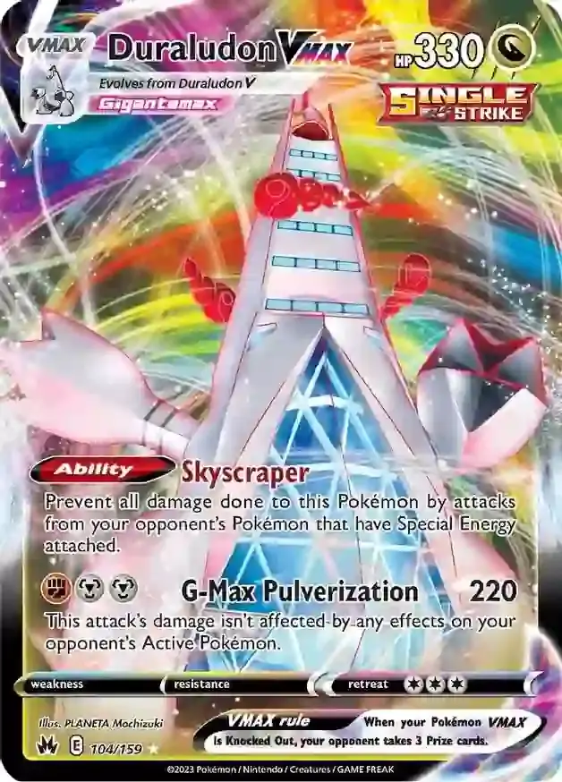 Duraludon VMAX Pokemon card from Crown Zenith