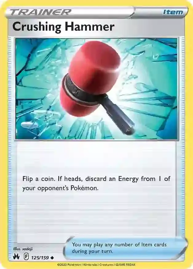 Crushing Hammer Pokemon card from Crown Zenith
