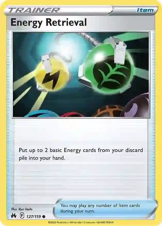 Energy Retrieval Pokemon card from Crown Zenith