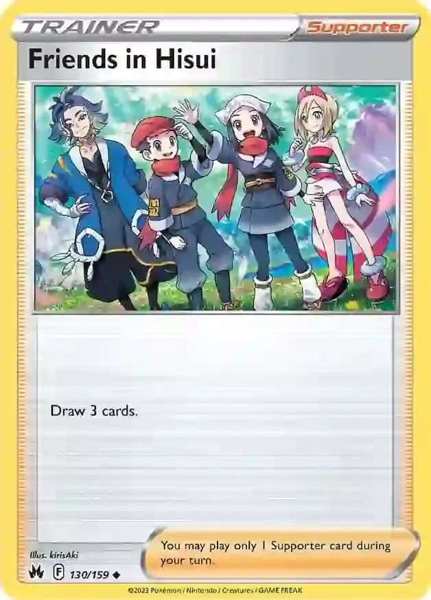 Friends in Hisui Pokemon card from Crown Zenith