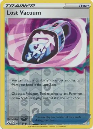 Lost Vacuum Reverse Holo Pokemon card from Crown Zenith