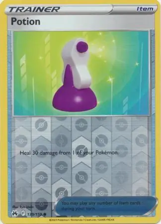Potion Reverse Holo Pokemon card from Crown Zenith