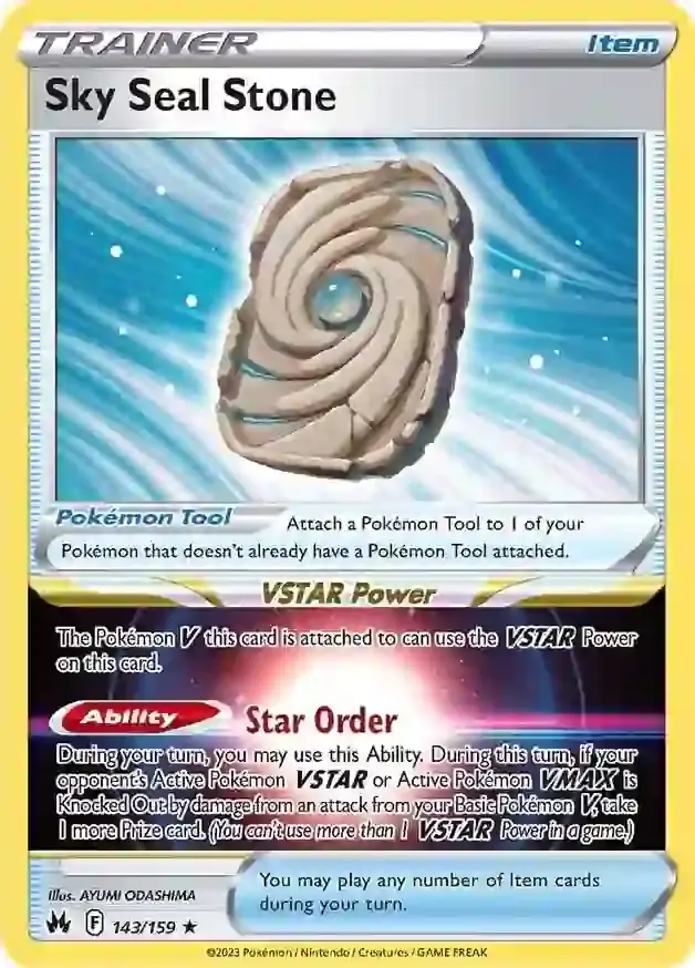 Sky Seal Stone Pokemon card from Crown Zenith