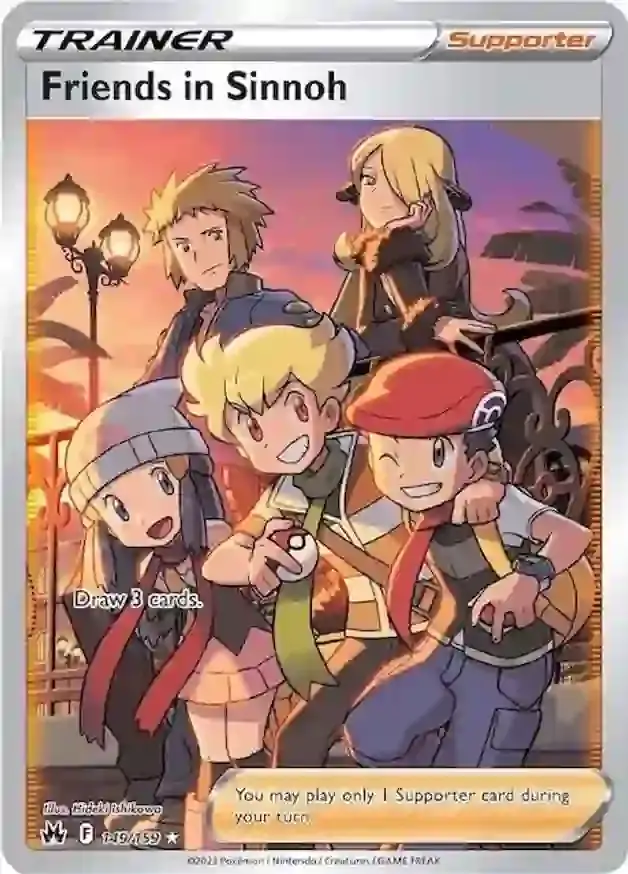 Friends in Sinnoh Pokemon card from Crown Zenith