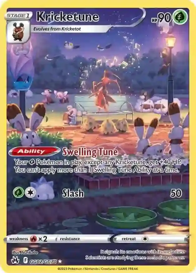 Kricketune Pokemon card from Crown Zenith